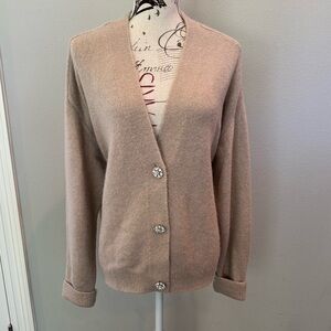 Ann Taylor Elegant Beige Cardigan Sweater